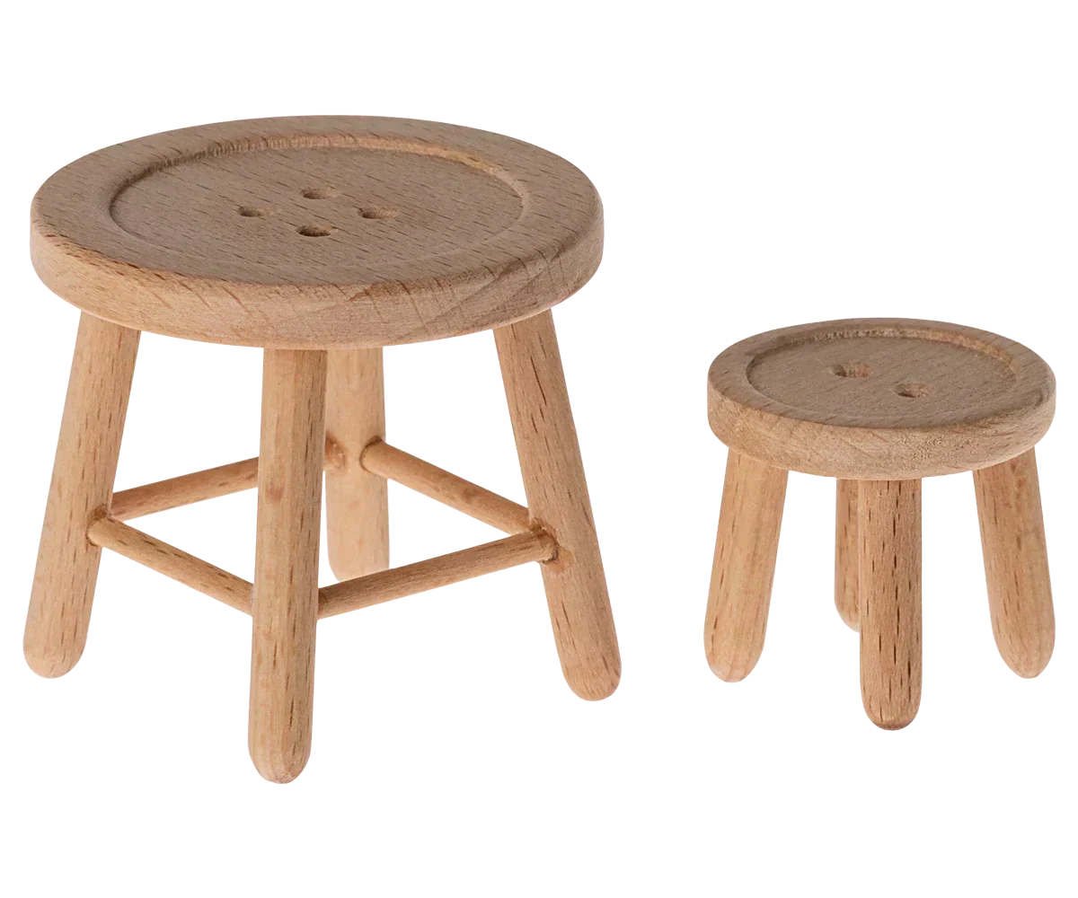 Maileg Table & Stool Set, Mouse