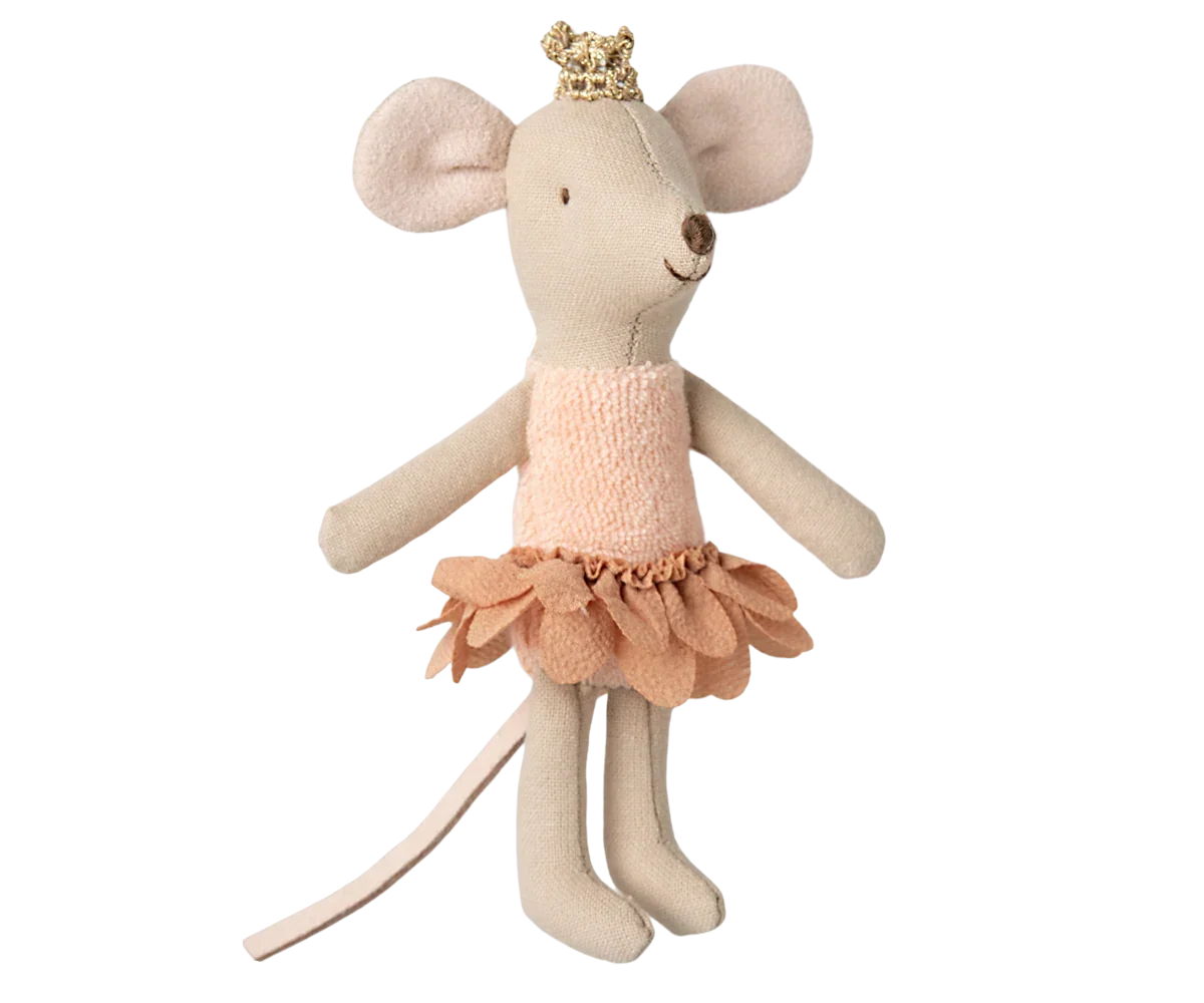 Maileg Princess Mouse, Little sister in Matchbox - Petal Skirt
