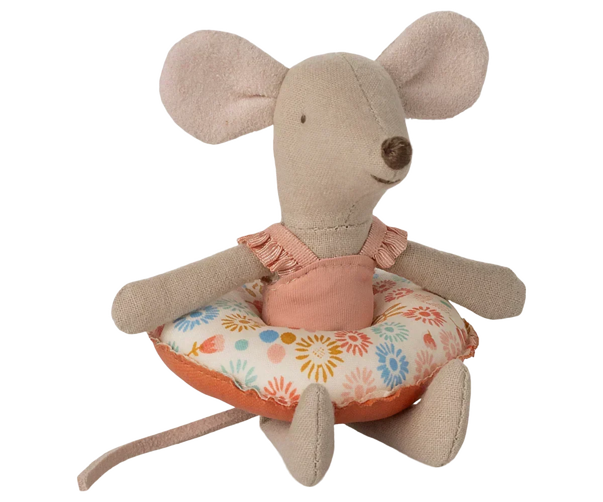 Maileg Beach mouse with float, Little sister - Flower