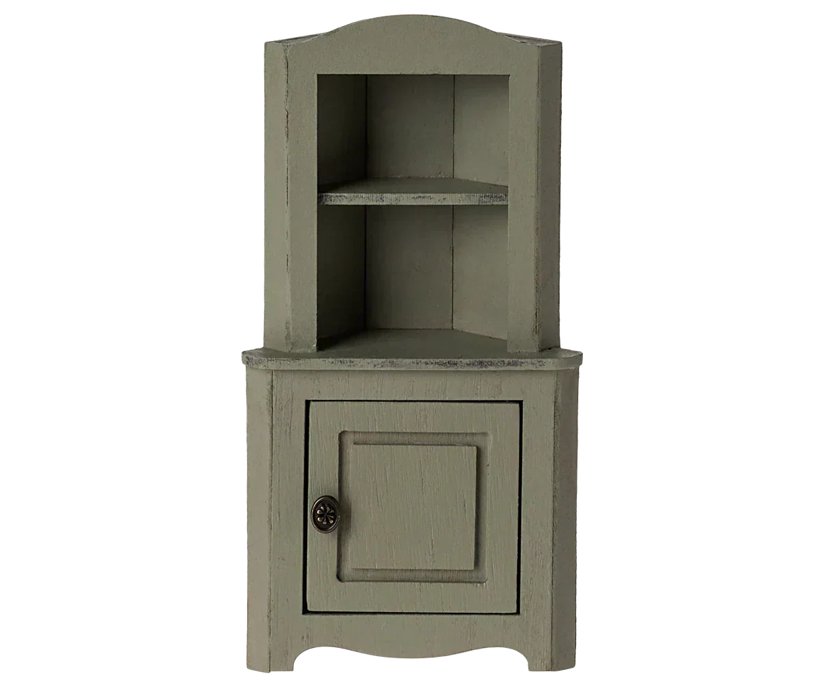 Maileg Corner Cabinet, Mouse - Light Green