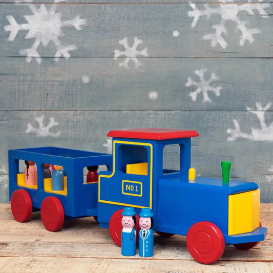 Mr Ellie Pooh Wooden Train with Passengers