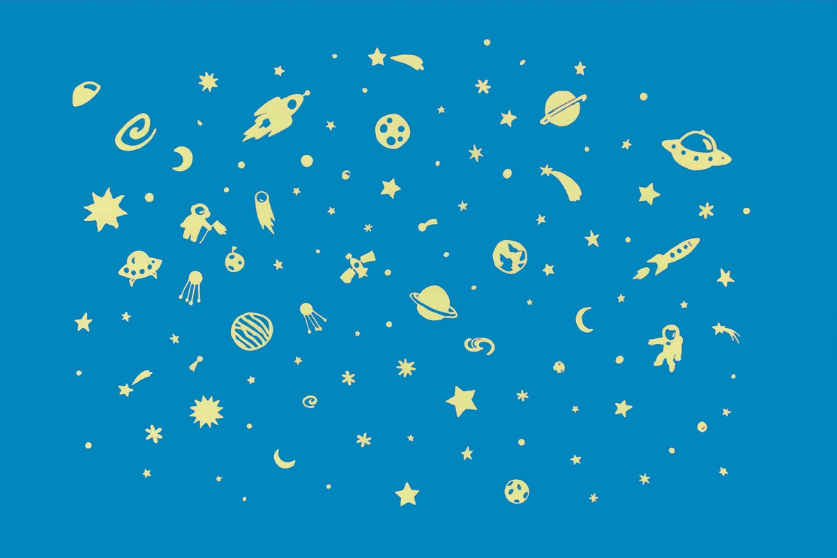 Space Adventure Series Glow in the Dark Wall Stickers