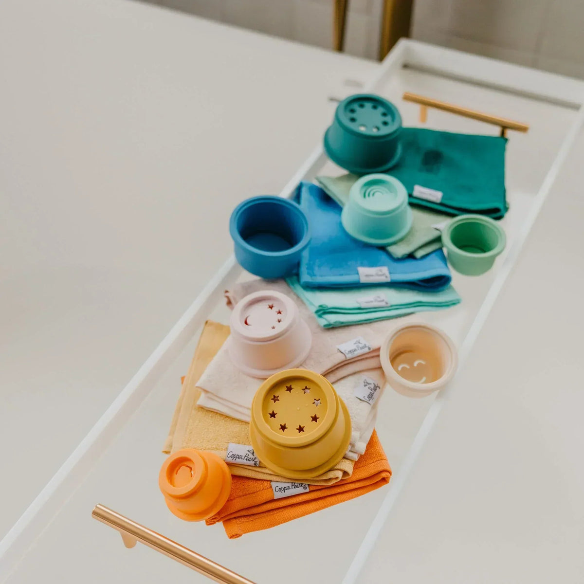Copper Pearl Stacking Cups Oceana