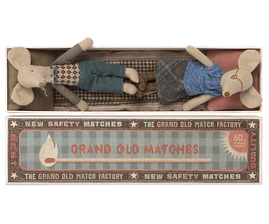 Grandma & Grandpa Mouse in Matchbox