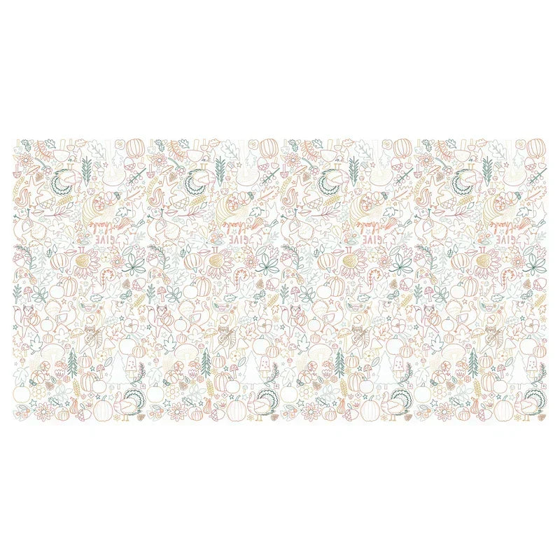 Meri Meri Thanksgiving Color In Activity Tablecloth