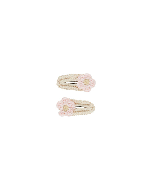 Rylee + Cru Crochet Clips || Pink Daisy