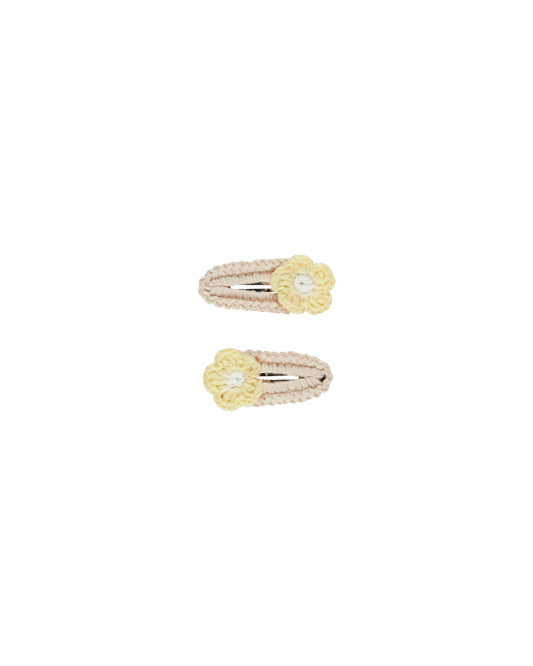 Rylee + Cru Crochet Clips || Yellow Daisy